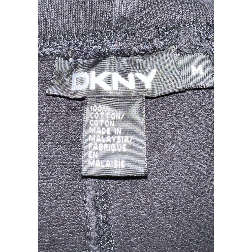 DKNY Mens Black Cotton Pants Medium Hidden Pocket Drawstring - Picture 2 of 2